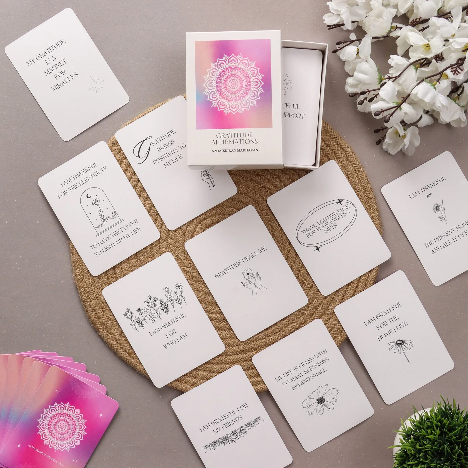 Gratitude Affirmations Deck: 50 Cards to Cultivate Thankfulness and Appreciation - Image 6