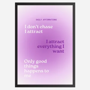 Daily Affirmations- Wall Art A3 Size (297 x 420 mm)