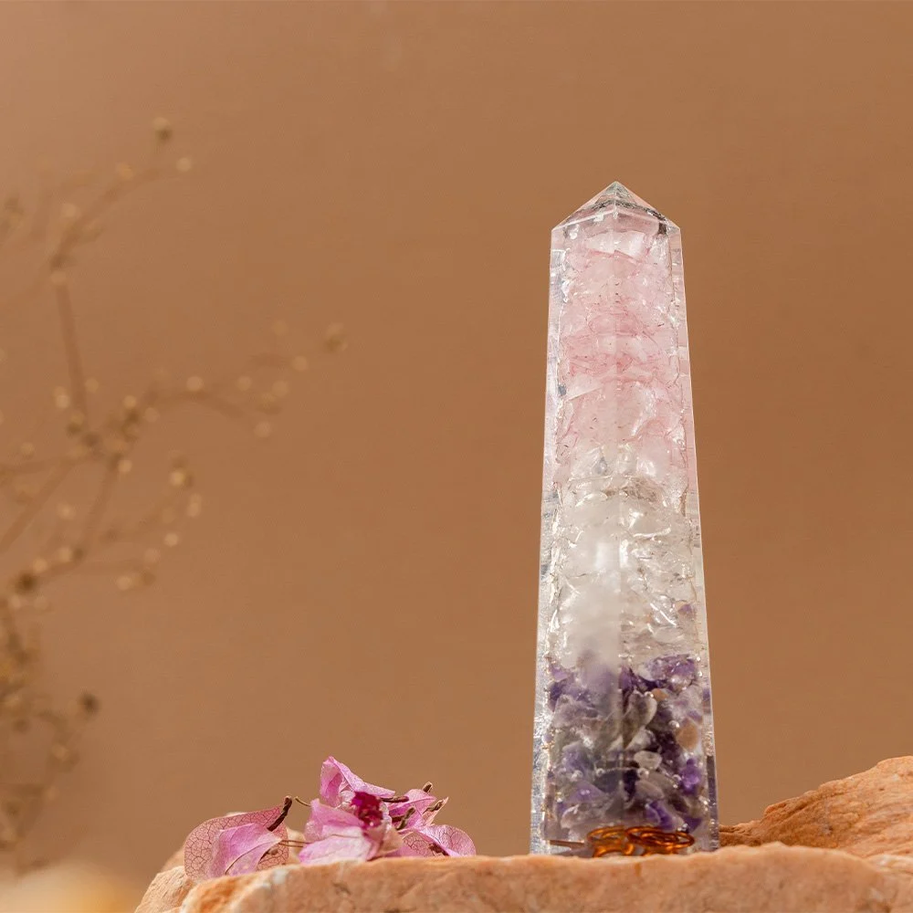 Orgone Amethyst Rock Rose Pencil - Image 5