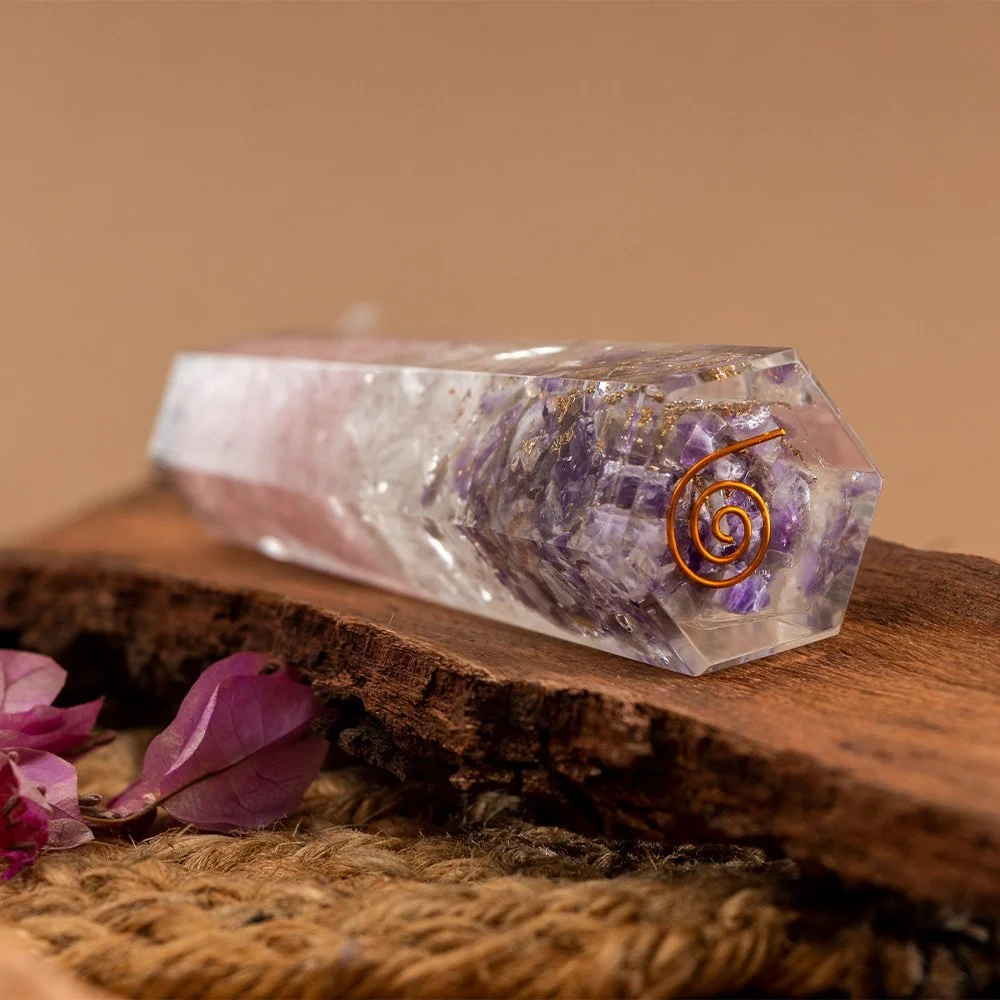 Orgone Amethyst Rock Rose Pencil - Image 3