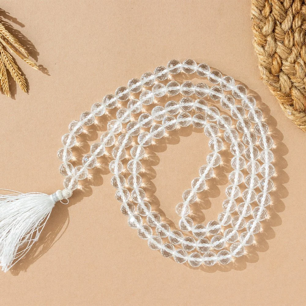 Natural Sphatik Mala "8mm" 108 Beads Original - Image 6
