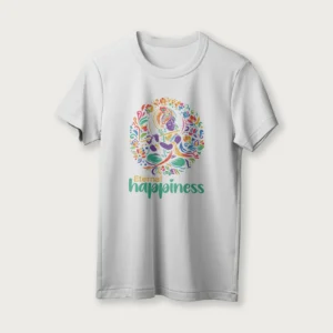 Eternal Happiness | English | Unisex T-Shirt | 100% Cotton | Regular Fit | Spiritual Graphic Tee