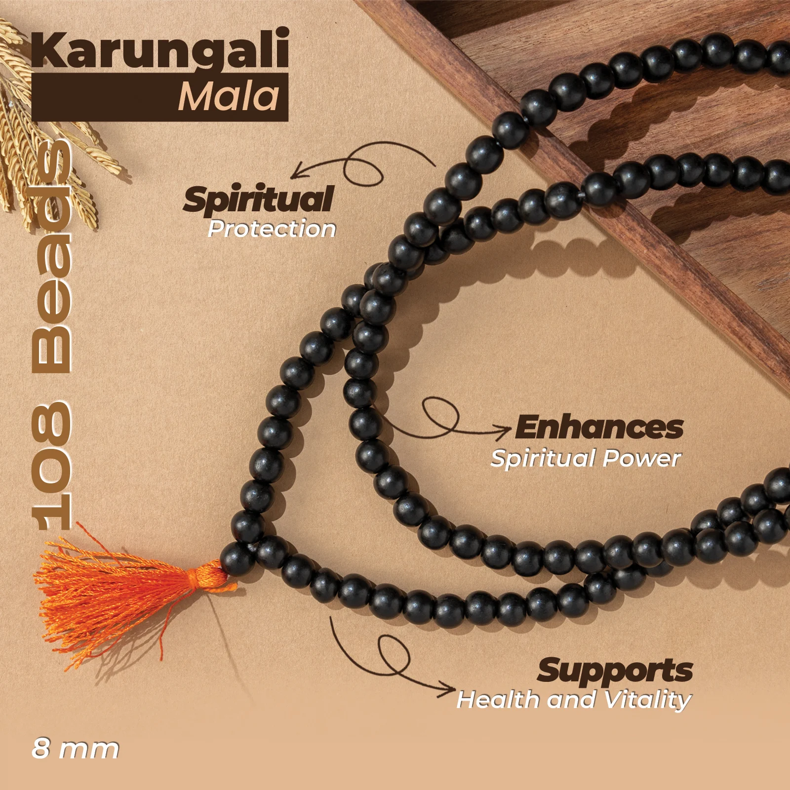 Karungali Mala 108 Beads - Image 2