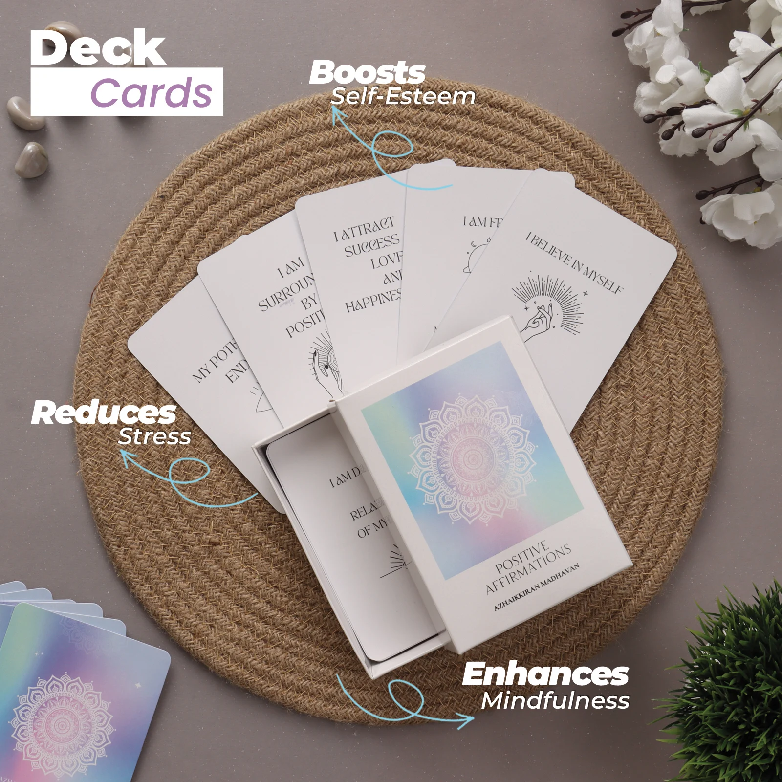 Positive Affirmations Deck: 50 Cards to Cultivate Positivity and Self-Confidence - Image 2