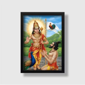 Lord Muruga and Arunagirinathar | Spiritual Guru | Powerful Photo Frame | A3 | A4 | 6x8 inch